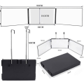 Miniatyrbilde 3 av 10: 3-veis trifoldspeil 360° Barberspeil HVIT white
