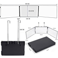 Miniatyrbillede 3 af 11: 3-vejs Trifold Spejl 360° Barber Spejl SORT black