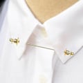 Pikkukuva 9 / 10: Kaulustanko Pin Solmio rintakoru MUSTA DOUBLE CHAIN ​​DOUBLE CHAIN Black Double Chain-Double Chain