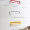 Miniatyrbillede 5 af 10: Skab Garderobe Dørgreb Møbelgreb HVID 96MM 96MM white 96mm-96mm