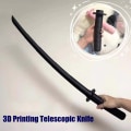 Miniatyrbillede 3 af 10: 3D Gravity Katana Legetøj 3D Print Katana Legetøj SORT Black