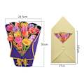 Miniatyrbillede 2 af 10: 3D pop-up buket papirblomster 2 2 2