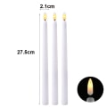 Miniatyrbillede 2 af 10: 6 stk. Lange LED Lys Flammeløse Lys Sort Black