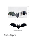 Miniatyrbilde 4 av 10: 12/18/24 STK 3D flaggermus-klistremerker Halloween veggdekor 3-24 STK 3-24PCS