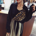 Miniatyrbilde 4 av 10: Plysj midjeveske Leopard Crossbody-vesker C C C