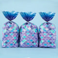 Miniatyrbillede 6 af 9: 50/100 STK Mermaid Tails Cookie slikposer 100 STK 100 STK 100PCS