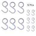 Miniatyrbillede 1 af 10: 12 Stk S Kroge S Formede Kroge S Bøjler Kroge White 12Pcs-12Pcs