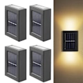 Pikkukuva 1 / 9: 4 KPL Aurinkoseinävalaisimet Puutarhavalaisin LÄMMIN VALKOINEN 4 KPL 4 KPL Warm white 4PCS-4PCS