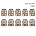 Miniatyrbilde 1 av 10: 10 stk lineært potensiometer WH148N WH148 10 STK B5K-15MM 10 STK 10pcs B5K-15mm