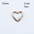 Miniatyrbillede 1 af 10: 5stk Spring Ring Spænder Karabinhagepunge Håndtasker GULD 22MM Gold 22mm