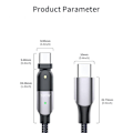 Miniatyrbillede 6 af 10: USB C til Type-C kabel PD 100W 1,2M 1.2m