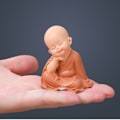 Pikkukuva 9 / 10: Työpöytä Miniatyyrit Koristeet Pienet munkkihahmot C C C