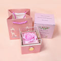 Miniatyrbillede 1 af 10: Roterende smykkeskrin Rose gaveæske PINK pink