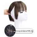 Miniatyrbillede 3 af 10: Princess Cut Bangs Syntetisk paryk BRUN SORT BRUN SORT Brown black