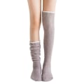 Miniatyrbillede 5 af 10: Over Knee Socks Høje Fuzzy Socks SORT Black