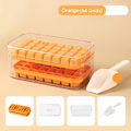 Miniatyrbild 1 av 10: Ice Cube-bricka Ice Cube Maker Mould ORANGE 64 GRIDS 64 GRIDS Orange 64 Grids-64 Grids