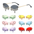 Miniatyrbillede 4 af 10: Solbriller til kvinder Tear Shape SORT SORT Black