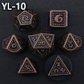 Pikkukuva 1 / 8: 7kpl/ set DND metallinoppaa monitahoinen noppa YL-10 YL-10 YL-10