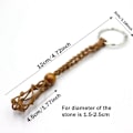 Miniatyrbillede 2 af 10: Tom Stenholder Nøglering Krystal Healing Stone Net Nøglering Beige