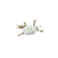 Pikkukuva 1 / 10: Flower Hair Comb Flower Hiusneula VALKOINEN White