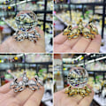 Miniatyrbillede 4 af 8: Kanin Display Stand Holder Krystalkugle Base GULD Gold