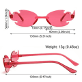Miniatyrbilde 3 av 10: Fire Flame Solbriller Flammeformede solbriller HOT PINK HOT PINK Hot Pink