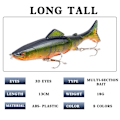 Pikkukuva 5 / 10: Multi Section -kalastusuhe Minnow Bait 2 2 2
