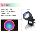 Miniatyrbilde 1 av 10: Solnedgangsprojeksjonslamper Gulvlampe MULTICOLOR USB USB multicolor USB-USB