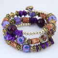Miniatyrbillede 9 af 10: Bohemian Armbånd Multilayer Armbånd RØD Red
