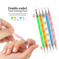 Miniatyrbillede 6 af 10: Nail Art Brush Nail Dotting Brush ROSE RED rose red