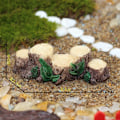 Miniatyrbillede 2 af 7: 3 Stk Stump Bridge Ornament Håndværk Træbro Havefe 3Pcs
