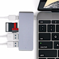 Miniatyrbild 1 av 5: USB C Hub Type-c Combo Dockningsstation USB 3.0 grå