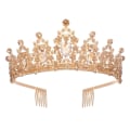 Miniatyrbild 1 av 9: Lyxig barock vintage brudkrona tiara GULD Gold
