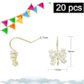 Miniatyrbild 4 av 6: 20st Cubic Zirconia Krokar Örhängen Krokar Bowknot Mässing Krokar