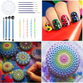 Miniatyrbillede 1 af 11: 16 stk./sæt Mandala Dotting Tool Maleri Sten Kunst Pen
