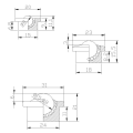 Pikkukuva 2 / 10: Ball Caster Mini kääntyvät pyörät 2 2 2