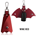 Miniatyrbillede 1 af 10: PU læder nøglering Læder nøglering VIN RØD Wine Red