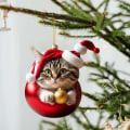 Miniatyrbillede 1 af 10: Julehat Kattevedhæng Kat Juletræspynt 6 6 6