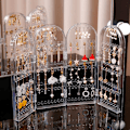 Miniatyrbild 10 av 10: Örhänge Display Hållare Örhängen Studs Display Rack transparent 2 Fan-2 Fan