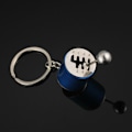 Miniatyrbillede 8 af 10: 2 stk Gear Stick Knob Nøglering Bil Nøglekæde SORT black