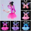Pikkukuva 6 / 10: LED-lasten pukurekvisiitta Butterfly Wings -setit KELTAINEN 3 Yellow 3 Pcs/set-3 Pcs/set