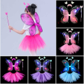 Pikkukuva 6 / 10: LED-lasten pukurekvisiitta Butterfly Wings -setit SININEN 3 KPL/ SET Blue 3 Pcs/set-3 Pcs/set