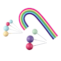 Miniatyrbillede 6 af 10: Cake Topper Bolde Rainbow Cake Toppers MULTICOLOR Multicolor