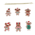 Pikkukuva 1 / 10: 6kpl/9kpl/12kpl piparkakkumiehen riipus karhuriipus 6kpl B 6Pcs B