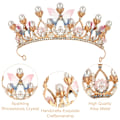 Miniatyrbillede 6 af 9: Prinsessekrone til Piger, Fødselsdagskrone med Krystaller