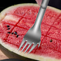 Miniatyrbillede 7 af 10: Vandmelon Fork Slicer Vandmelon Slicer Cutter SØLV Silver