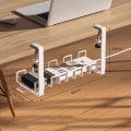 Miniatyrbilde 1 av 8: Stikkontakt Henge Holder Under Bord HVIT white