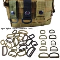 Miniatyrbild 3 av 10: 4st Bälteskrokar Webbing Spännen KHAKI 2.5CMSTYLE 1 STIL 1 Khaki 2.5cmStyle 1-Style 1