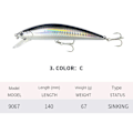 Miniatyrbillede 3 af 10: Minnow Fishing Lure Synkende Lure C C C