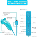 Miniatyrbilde 4 av 10: For Nintendo Wii/Wii U Joystick Wireless Remote Gamepad BLÅ blue
